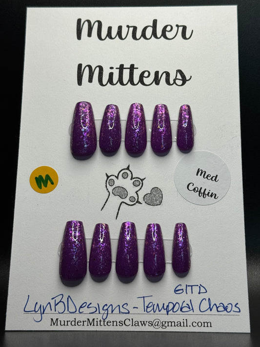 LynBDesigns - Temporal Chaos (GITD), press-on nails
