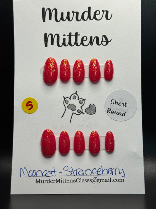 Mooncat - Strangeberry, press-on nails